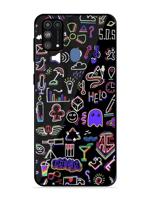 Neon Doodle Glossy Soft Edge Case for Samsung Galaxy M31 Prime Chachhi