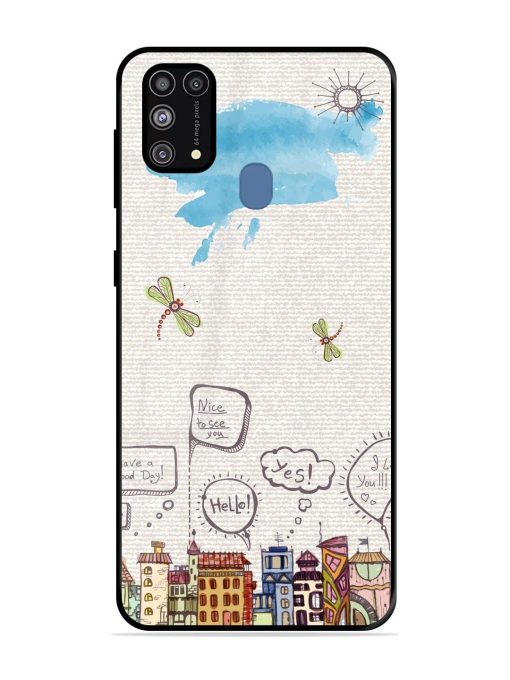 Doodle City Glossy Soft Edge Case for Samsung Galaxy M31 Prime Chachhi