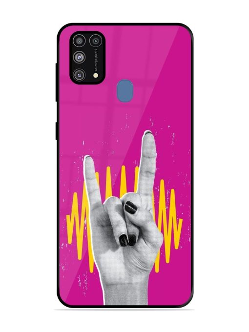 Rock Hand Glossy Soft Edge Case for Samsung Galaxy M31 Prime Chachhi