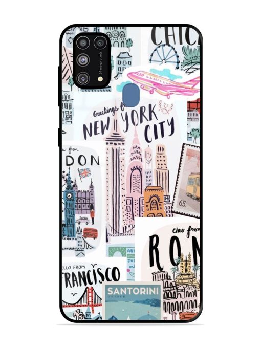 Travelogue Glossy Soft Edge Case for Samsung Galaxy M31 Prime Chachhi