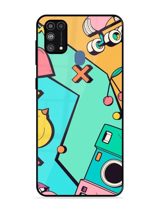 Retro Remix Glossy Soft Edge Case for Samsung Galaxy M31 Prime Chachhi