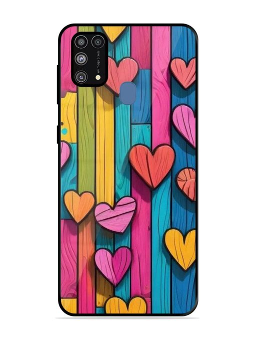 Rainbow Of Hearts Glossy Soft Edge Case for Samsung Galaxy M31 Prime Chachhi