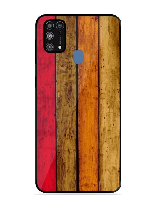 Colorful Woodgrain Glossy Soft Edge Case for Samsung Galaxy M31 Prime Chachhi