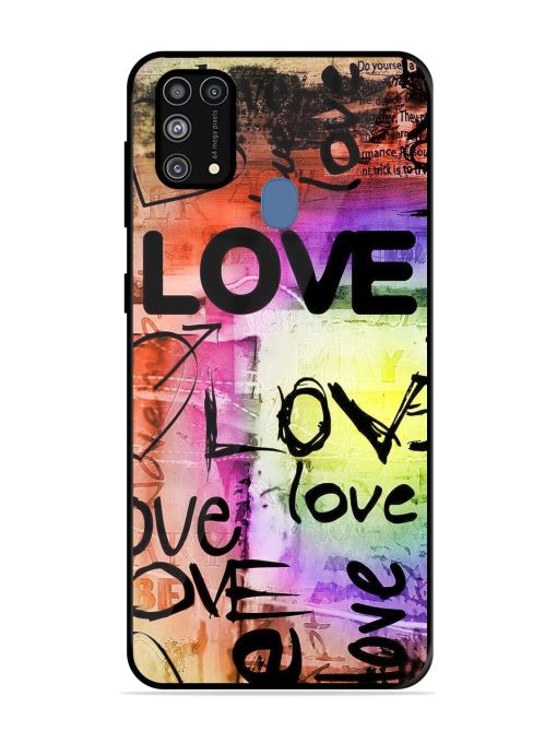 Love Graffiti Glossy Soft Edge Case for Samsung Galaxy M31 Prime Chachhi