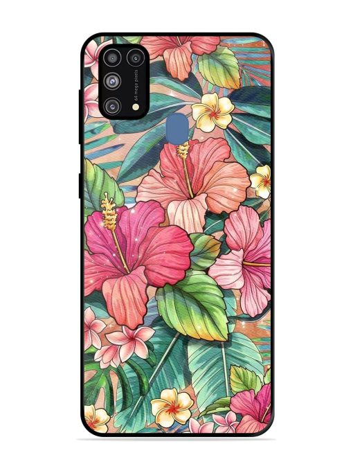 Tropical Tapestry Glossy Soft Edge Case for Samsung Galaxy M31 Prime Chachhi