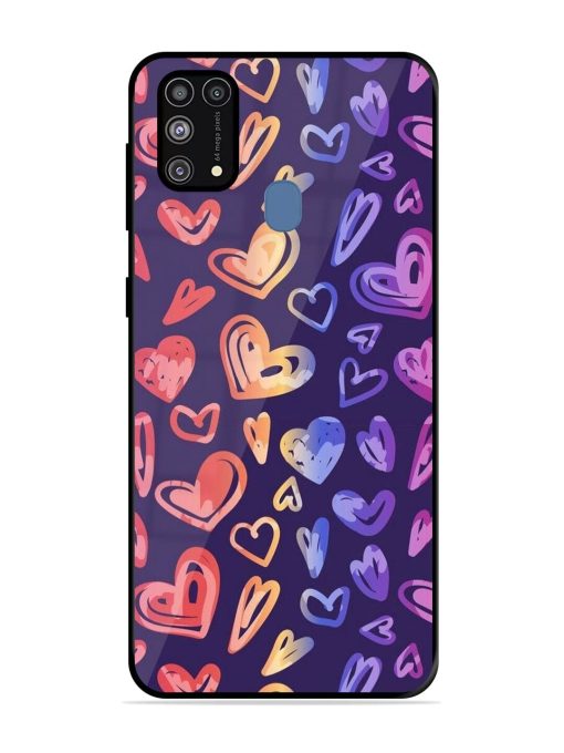 Rainbow Hearts Glossy Soft Edge Case for Samsung Galaxy M31 Prime Chachhi