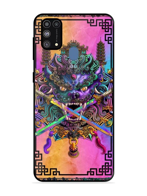 Psychedelic Fu Dog Tapestry Glossy Soft Edge Case for Samsung Galaxy M31 Prime Chachhi