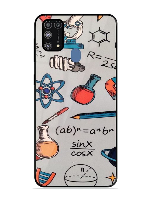 Science Doodle Delight Glossy Soft Edge Case for Samsung Galaxy M31 Prime Chachhi