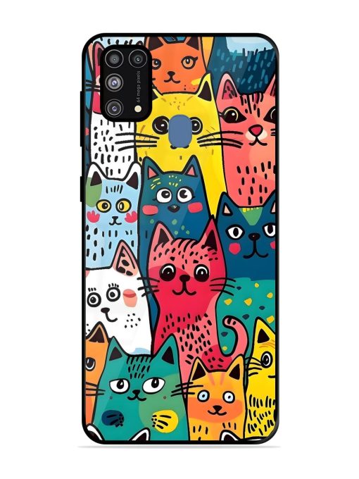 Feline Frenzy Glossy Soft Edge Case for Samsung Galaxy M31 Prime Chachhi