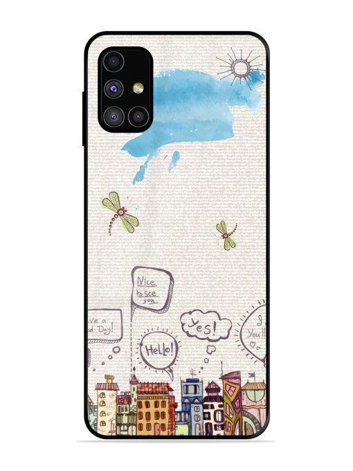 Doodle City Glossy Soft Edge Case for Samsung Galaxy M31S