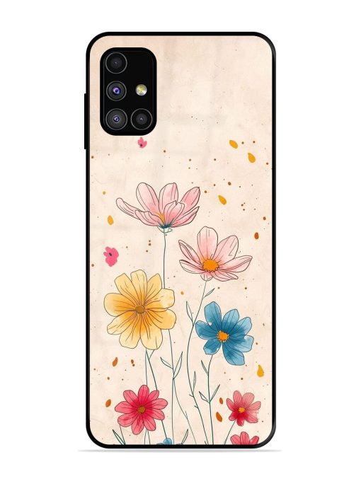 Delicate Bloom Glossy Soft Edge Case for Samsung Galaxy M31S Chachhi