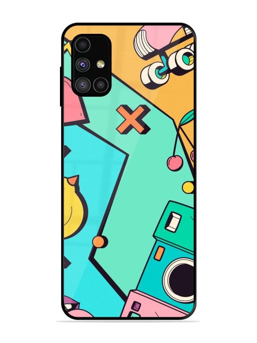 Retro Remix Glossy Soft Edge Case for Samsung Galaxy M31S Chachhi