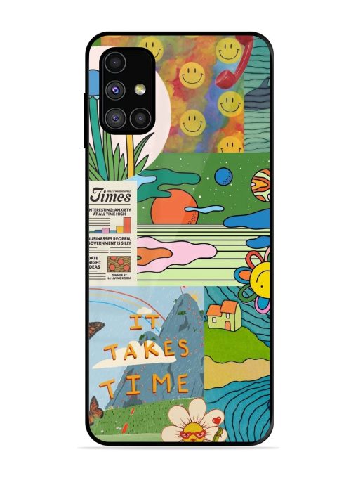 Groovy Vibes Glossy Soft Edge Case for Samsung Galaxy M31S Chachhi