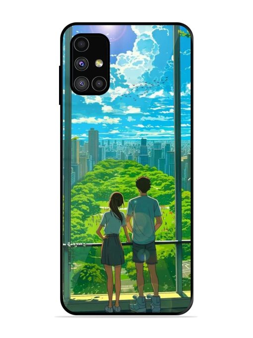 Cyberpunk Dreamscape Glossy Soft Edge Case for Samsung Galaxy M31S Chachhi