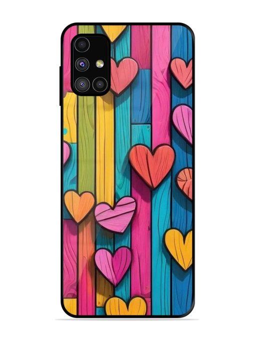 Rainbow Of Hearts Glossy Soft Edge Case for Samsung Galaxy M31S Chachhi