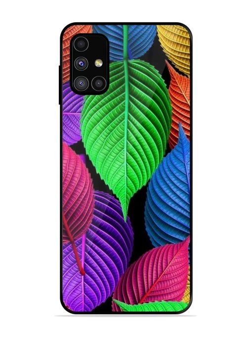 Rainbow Leaf Symphony Glossy Soft Edge Case for Samsung Galaxy M31S Chachhi