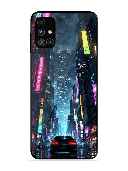 Neon Nightscape Glossy Soft Edge Case for Samsung Galaxy M31S Chachhi