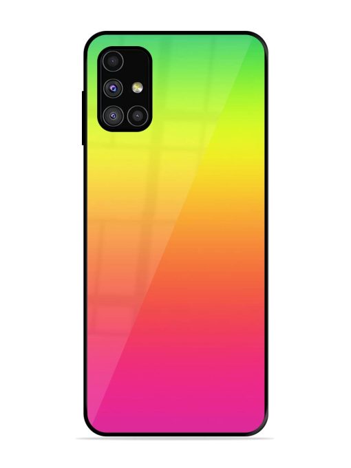 Rainbow Gradient Glossy Soft Edge Case for Samsung Galaxy M31S Chachhi