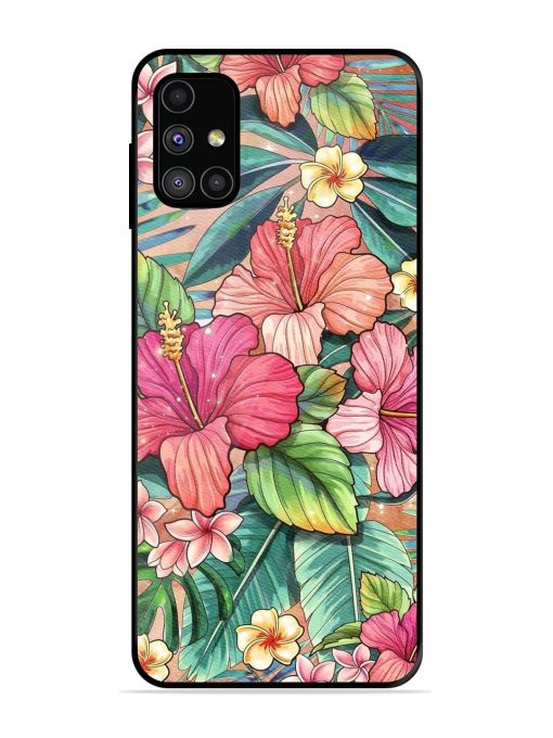 Tropical Tapestry Glossy Soft Edge Case for Samsung Galaxy M31S Chachhi