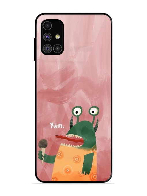 Hungry Monster Glossy Soft Edge Case for Samsung Galaxy M31S Chachhi