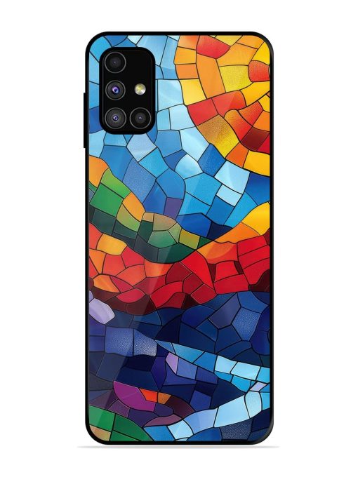 Mosaic Sunset Glossy Soft Edge Case for Samsung Galaxy M31S Chachhi