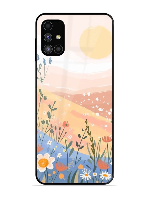 Golden Hour Blooms Glossy Soft Edge Case for Samsung Galaxy M31S Chachhi