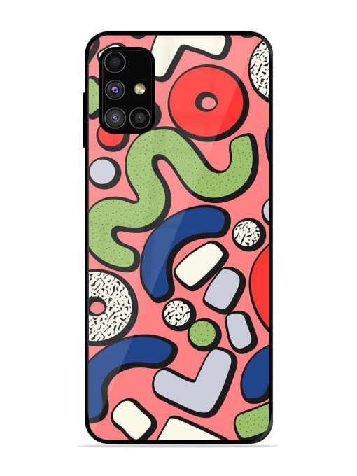 Groovy Geometric Shapes Glossy Soft Edge Case for Samsung Galaxy M31S Chachhi