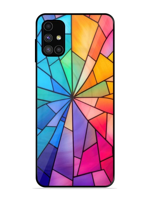 Stained Glass Kaleidoscope Of Colors Glossy Soft Edge Case for Samsung Galaxy M31S Chachhi