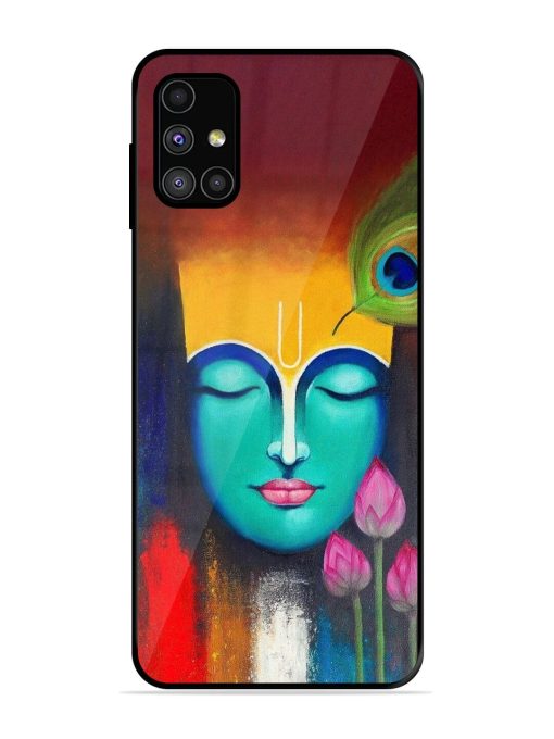 Divine Tranquility: The Face Of Krishna Glossy Soft Edge Case for Samsung Galaxy M31S Chachhi