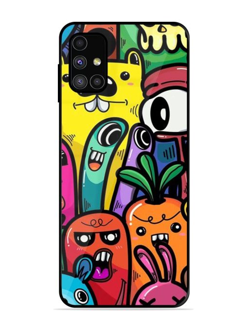 Whimsical Doodle Chaos Glossy Soft Edge Case for Samsung Galaxy M31S Chachhi