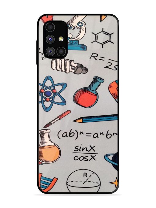 Science Doodle Delight Glossy Soft Edge Case for Samsung Galaxy M31S Chachhi