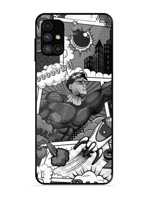 Comic Book Chaos Glossy Soft Edge Case for Samsung Galaxy M31S Chachhi