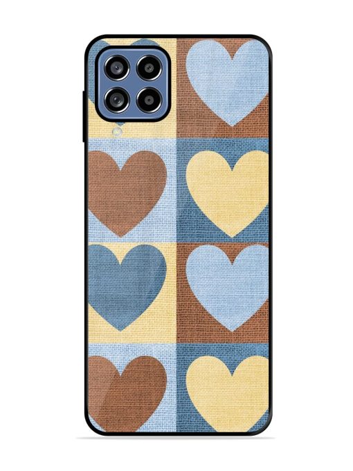 Hearts On Canvas Glossy Soft Edge Case for Samsung Galaxy M32 (4G) Chachhi