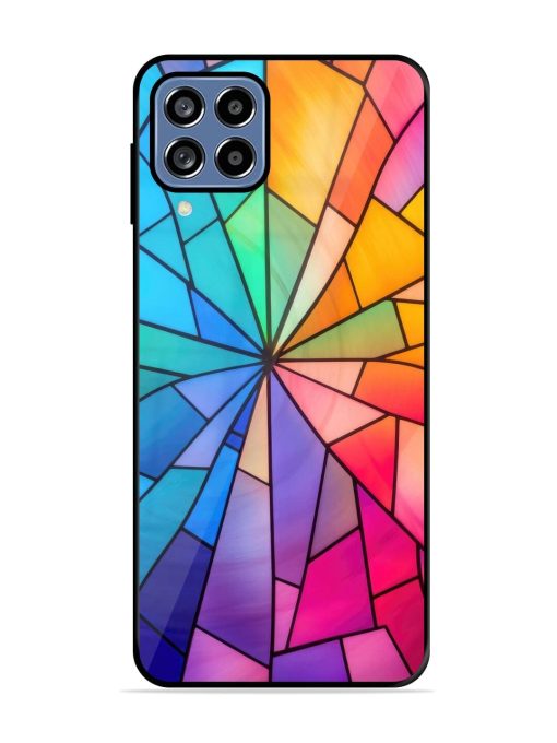 Stained Glass Kaleidoscope Of Colors Glossy Soft Edge Case for Samsung Galaxy M32 (4G) Chachhi