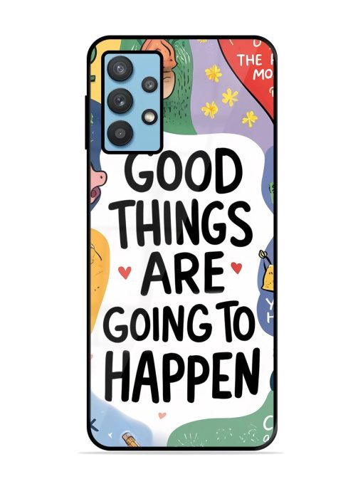 Uplifting Scribbles Glossy Soft Edge Case for Samsung Galaxy M32 (5G)