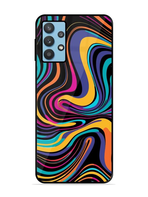 Psychedelic Swirl Glossy Soft Edge Case for Samsung Galaxy M32 (5G)