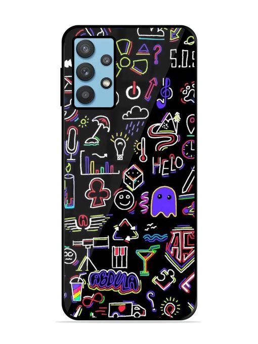 Neon Doodle Glossy Soft Edge Case for Samsung Galaxy M32 (5G)