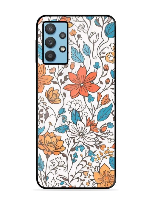 Floral Symphony Glossy Soft Edge Case for Samsung Galaxy M32 (5G)