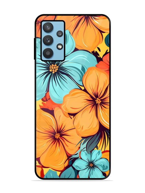 Tropical Bloom Glossy Soft Edge Case for Samsung Galaxy M32 (5G)