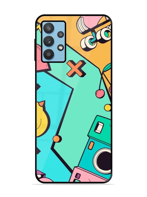 Retro Remix Glossy Soft Edge Case for Samsung Galaxy M32 (5G)