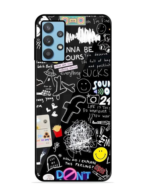 Doodle Diary Glossy Soft Edge Case for Samsung Galaxy M32 (5G)