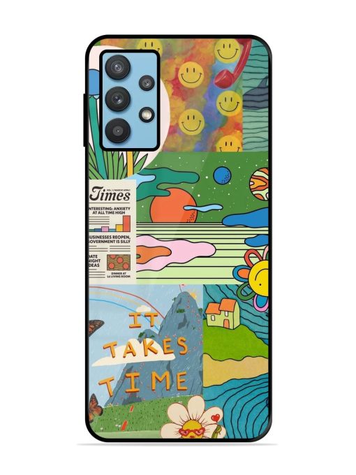 Groovy Vibes Glossy Soft Edge Case for Samsung Galaxy M32 (5G)