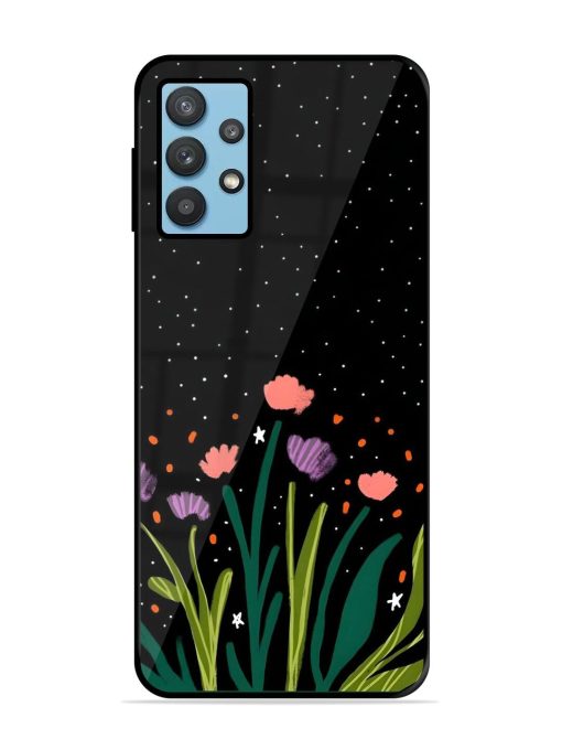 Midnight Bloom Glossy Soft Edge Case for Samsung Galaxy M32 (5G)