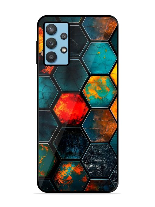 Hexagon Hive Glossy Soft Edge Case for Samsung Galaxy M32 (5G)