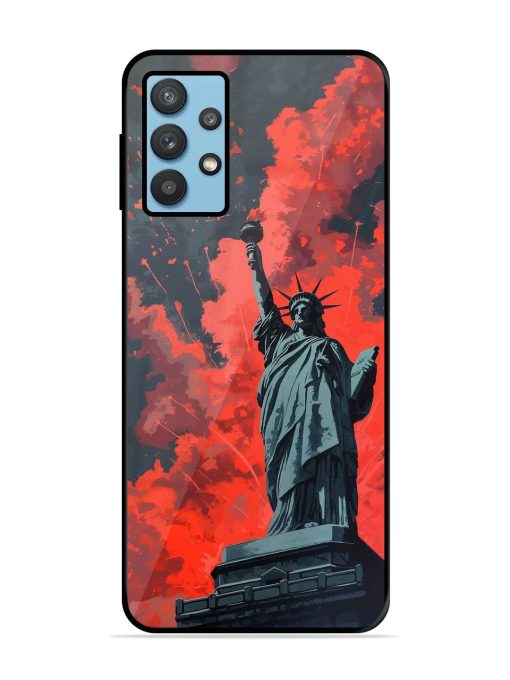 Lady Liberty'S Firework Finale Glossy Soft Edge Case for Samsung Galaxy M32 (5G)