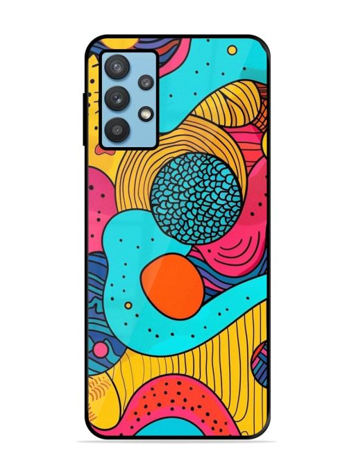 Psychedelic Patterns Glossy Soft Edge Case for Samsung Galaxy M32 (5G)