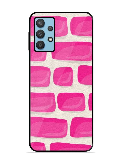 Pink Brick Wall Glossy Soft Edge Case for Samsung Galaxy M32 (5G)