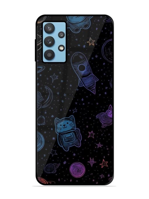 Cosmic Cat Chaos Glossy Soft Edge Case for Samsung Galaxy M32 (5G)