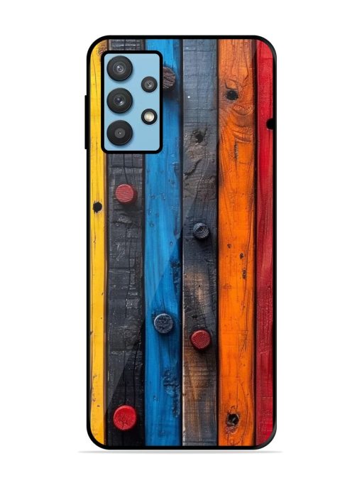 Rainbow Plank Glossy Soft Edge Case for Samsung Galaxy M32 (5G)