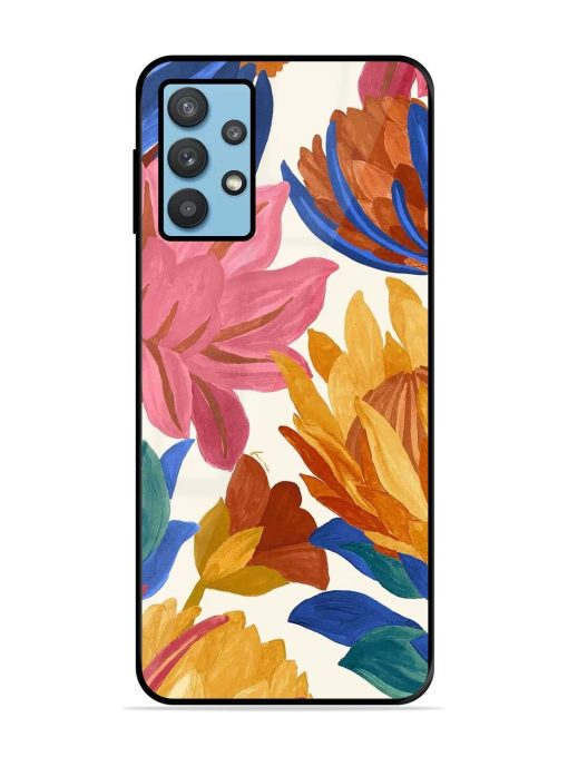 Blooming Tapestry Glossy Soft Edge Case for Samsung Galaxy M32 (5G)